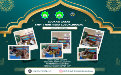 Siswa SMPIT Nur Riska Lubuklinggau Menunaikan Zakat Fitrah Disekolah